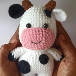 Handmade Crochet Cow